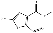 3-Thiophenecarboxylic acid, 5-bromo-2-formyl-, methyl ester Structure