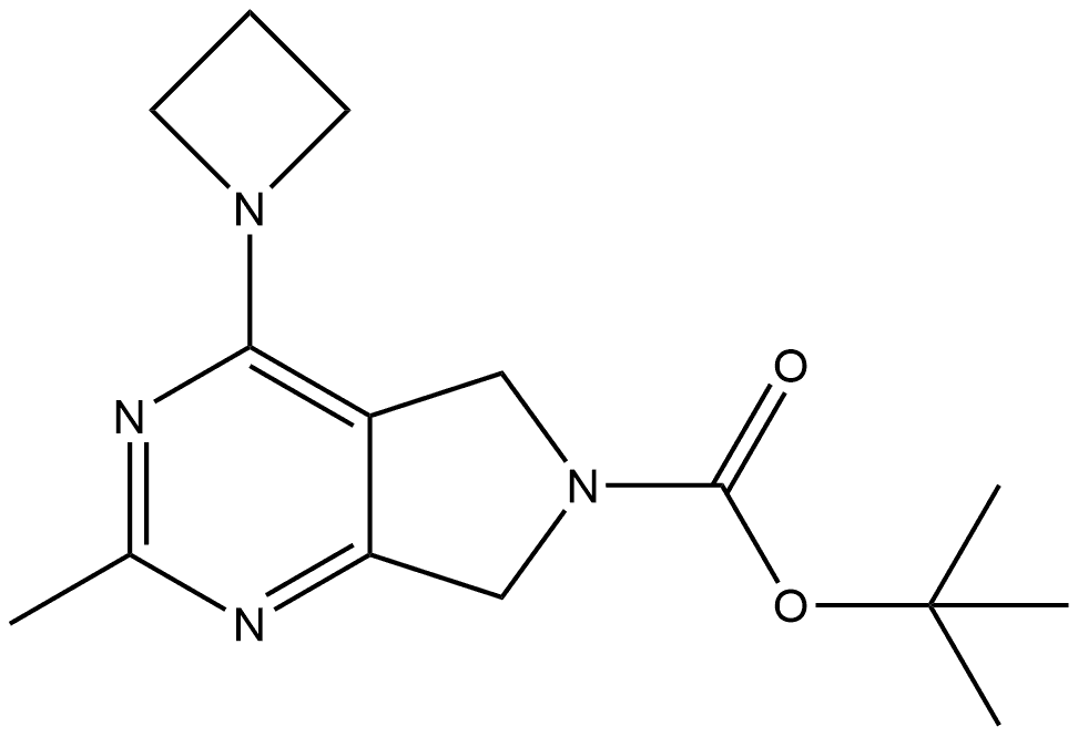 tert-butyl 4-(azetidin-1-yl)-2-methyl-5H,6H,7H-pyrrolo[3,4-d]pyrimidine-6-carboxylate Structure