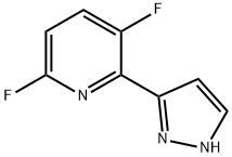 Pyridine, 3,6-difluoro-2-(1H-pyrazol-3-yl)- Structure