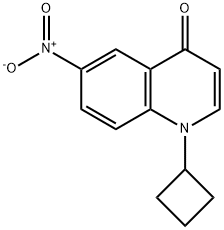 1-Cyclobutyl-6-nitroquinolin-4-one Structure