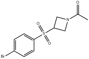 1-{3-[(4-Bromobenzene)sulfonyl]azetidin-1-yl}ethanone Structure