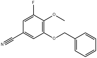 3-(Benzyloxy)-5-fluoro-4-methoxybenzonitrile Structure