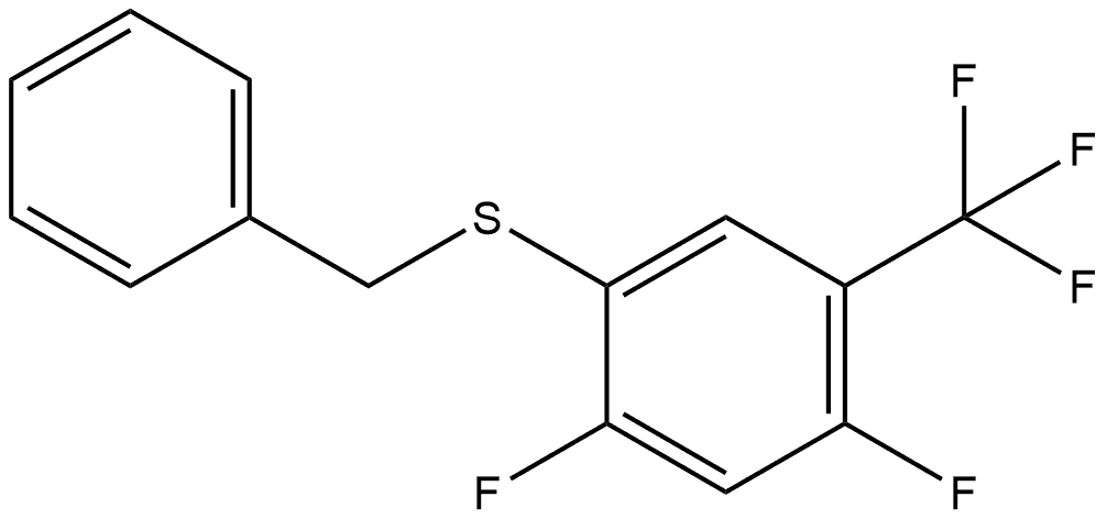 1,5-Difluoro-2-[(phenylmethyl)thio]-4-(trifluoromethyl)benzene Structure