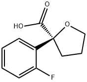 (2S)-2-(2-Fluorophenyl)tetrahydro-2-furancarboxylic acid Structure