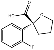 (2R)-2-(2-Fluorophenyl)tetrahydro-2-furancarboxylic acid Structure