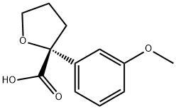 (2R)-Tetrahydro-2-(3-methoxyphenyl)-2-furancarboxylic acid Structure