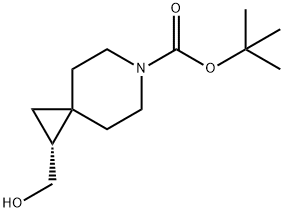 6-Azaspiro[2.5]octane-6-carboxylic acid, 1-(hydroxymethyl)-, 1,1-dimethylethyl ester, (1R)- Structure