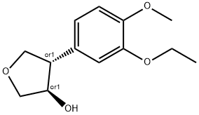 3-Furanol, 4-(3-ethoxy-4-methoxyphenyl)tetrahydro-, (3R,4S)-rel- Structure