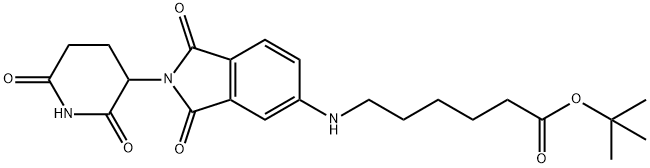 Hexanoic acid, 6-[[2-(2,6-dioxo-3-piperidinyl)-2,3-dihydro-1,3-dioxo-1H-isoindol-5-yl]amino]-, 1,1-dimethylethyl ester Structure