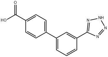 [1,1'-Biphenyl]-4-carboxylic acid, 3'-(2H-tetrazol-5-yl)- Structure