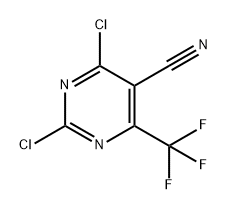 5-Pyrimidinecarbonitrile, 2,4-dichloro-6-(trifluoromethyl)- 구조식 이미지