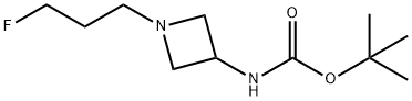 Carbamic acid, N-[1-(3-fluoropropyl)-3-azetidinyl]-, 1,1-dimethylethyl ester 구조식 이미지