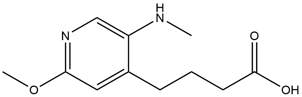 4-(2-methoxy-5-(methylamino)pyridin-4-yl)butanoic acid Structure