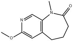 1,3,4,5-Tetrahydro-7-methoxy-1-methyl-2H-pyrido[3,4-b]azepin-2-one Structure