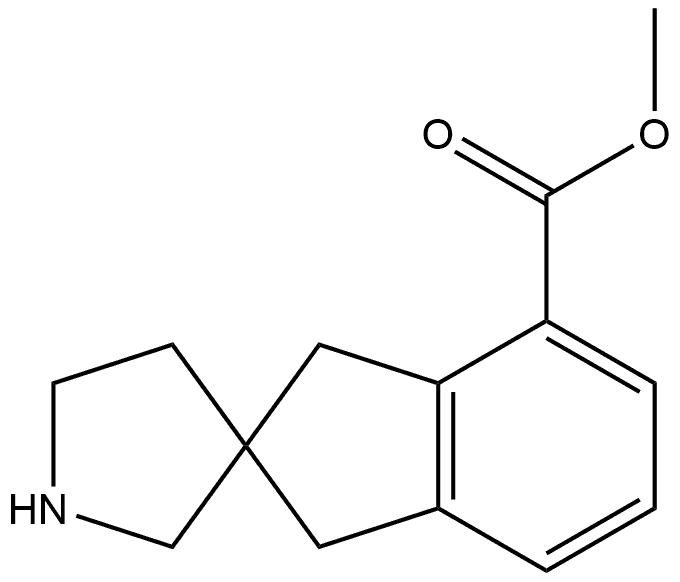 Methyl 1,3-dihydrospiro[2H-indene-2,3′-pyrrolidine]-4-carboxylate Structure