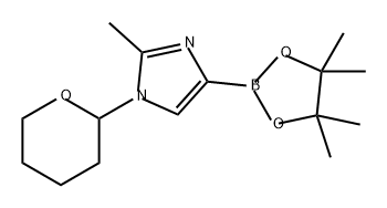 1H-Imidazole, 2-methyl-1-(tetrahydro-2H-pyran-2-yl)-4-(4,4,5,5-tetramethyl-1,3,2-dioxaborolan-2-yl)- Structure