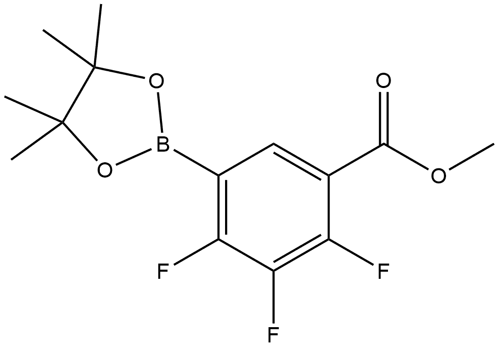 Methyl 2,3,4-trifluoro-5-(4,4,5,5-tetramethyl-1,3,2-dioxaborolan-2-yl)benzoate Structure