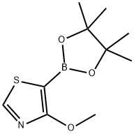 Thiazole, 4-methoxy-5-(4,4,5,5-tetramethyl-1,3,2-dioxaborolan-2-yl)- Structure