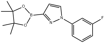 1H-Pyrazole, 1-(3-fluorophenyl)-3-(4,4,5,5-tetramethyl-1,3,2-dioxaborolan-2-yl)- 구조식 이미지