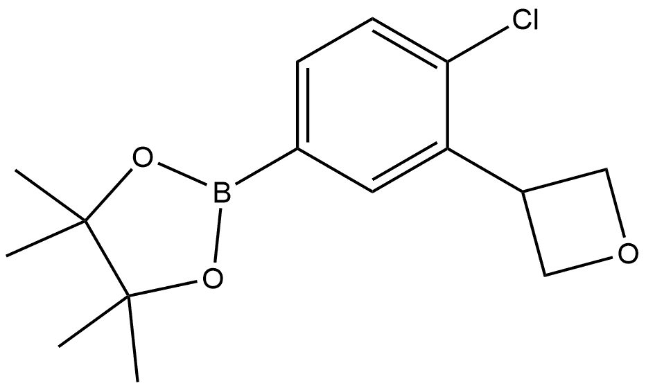 2-[4-Chloro-3-(3-oxetanyl)phenyl]-4,4,5,5-tetramethyl-1,3,2-dioxaborolane Structure