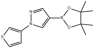 1H-Pyrazole, 4-(4,4,5,5-tetramethyl-1,3,2-dioxaborolan-2-yl)-1-(3-thienyl)- 구조식 이미지