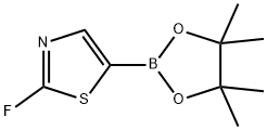 Thiazole, 2-fluoro-5-(4,4,5,5-tetramethyl-1,3,2-dioxaborolan-2-yl)- Structure