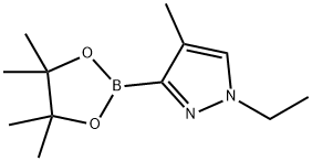 1H-Pyrazole, 1-ethyl-4-methyl-3-(4,4,5,5-tetramethyl-1,3,2-dioxaborolan-2-yl)- Structure