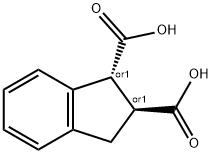 1H-Indene-1,2-dicarboxylic acid, 2,3-dihydro-, (1R,2S)-rel- Structure