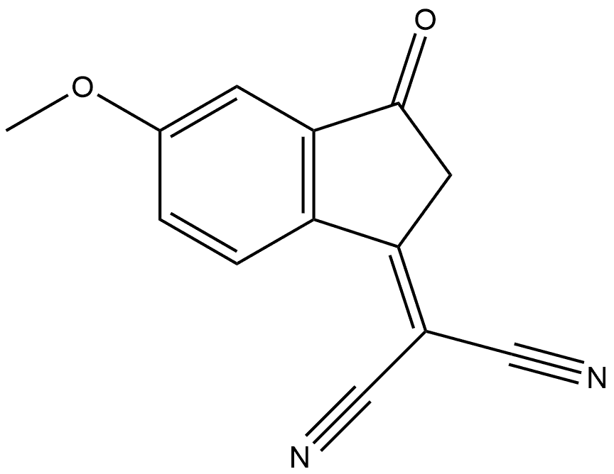 2-(5-methoxy-3-oxo-2,3-dihydro-1H-inden-1-ylidene)malononitrile Structure