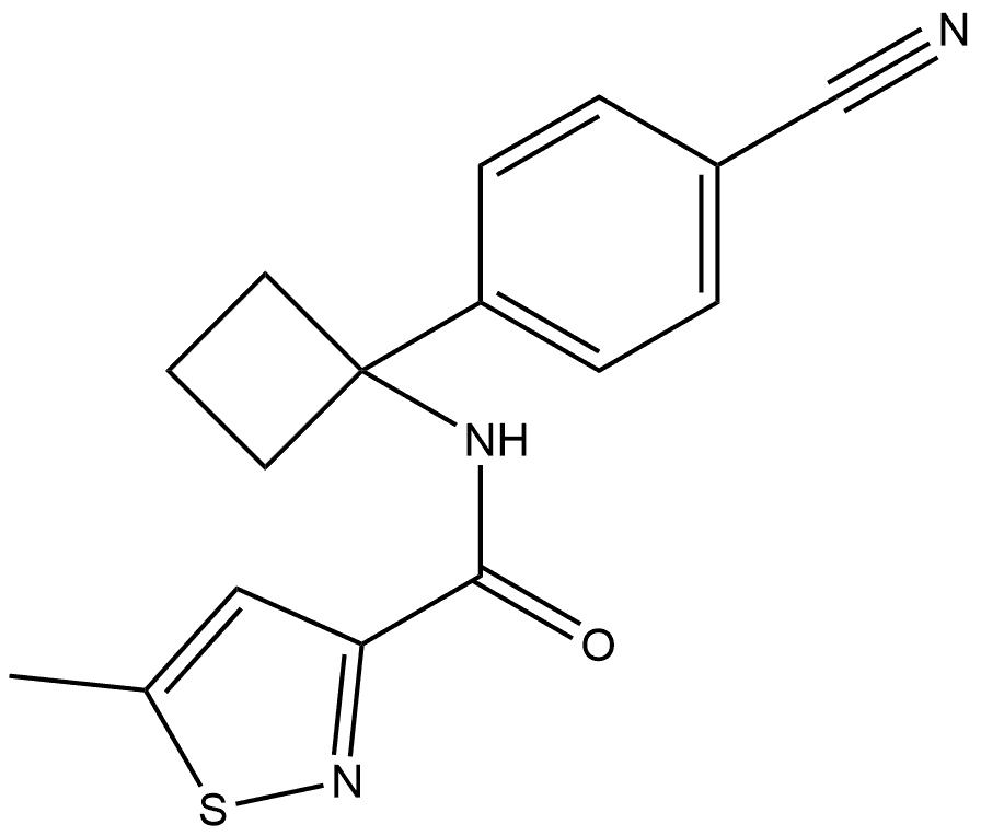 N-1-(4-Cyanophenyl)cyclobutyl-5-methyl-3-isothiazolecarboxamide Structure