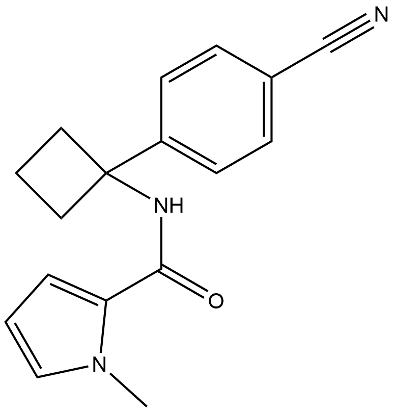 N-1-(4-Cyanophenyl)cyclobutyl-1-methyl-1H-pyrrole-2-carboxamide Structure