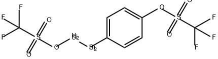 Methanesulfonic acid, 1,1,1-trifluoro-, 1,1'-(1,4-phenylenedisilylene) ester 구조식 이미지