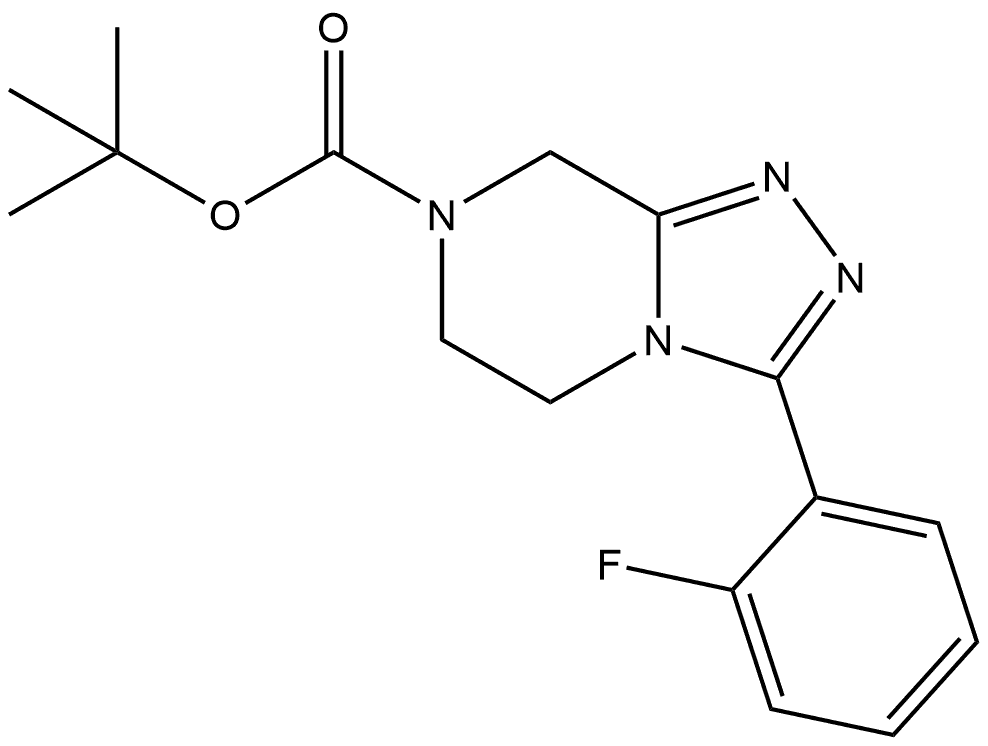 tert-butyl 3-(2-fluorophenyl)-5,6-dihydro-[1,2,4]triazolo[4,3-a]pyrazine-7(8H)-carboxylate Structure