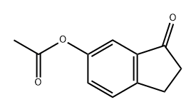 1H-Inden-1-one, 6-(acetyloxy)-2,3-dihydro- Structure