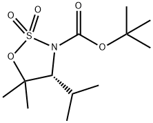 tert-butyl (4R)-5,5-dimethyl-2,2-dioxo-4-(propan-2-yl)-1,2lambda6,3-oxathiazolidine-3-carboxylate Structure