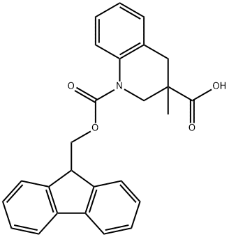 1-(((9H-fluoren-9-yl)methoxy)carbonyl)-3-methyl-1,2,3,4-tetrahydroquinoline-3-carboxylic acid Structure