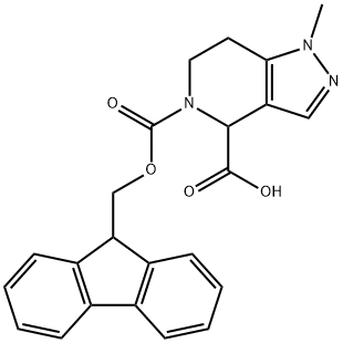 5-{[(9H-fluoren-9-yl)methoxy]carbonyl}-1-methyl-1H,4H,5H,6H,7H-pyrazolo[4,3-c]pyridine-4-carboxylic acid Structure