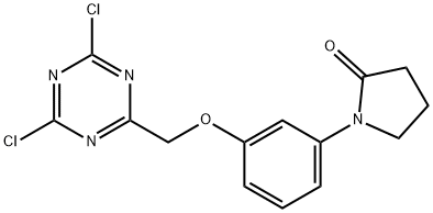 1-{3-[(dichloro-1,3,5-triazin-2-yl)methoxy]phenyl}pyrrolidin-2-one Structure