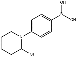 Boronic acid, B-?[4-?(2-?hydroxy-?1-?piperidinyl)?phenyl]?- Structure