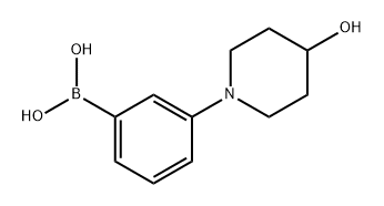 Boronic acid, B-[3-(4-hydroxy-1-piperidinyl)phenyl]- Structure