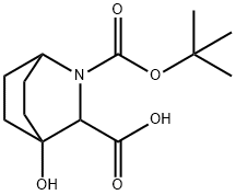 2-Azabicyclo[2.2.2]octane-2,3-dicarboxylic acid, 4-hydroxy-, 2-(1,1-dimethylethy… Structure