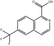 1-Isoquinolinecarboxylic acid, 6-(trifluoromethyl)- 구조식 이미지