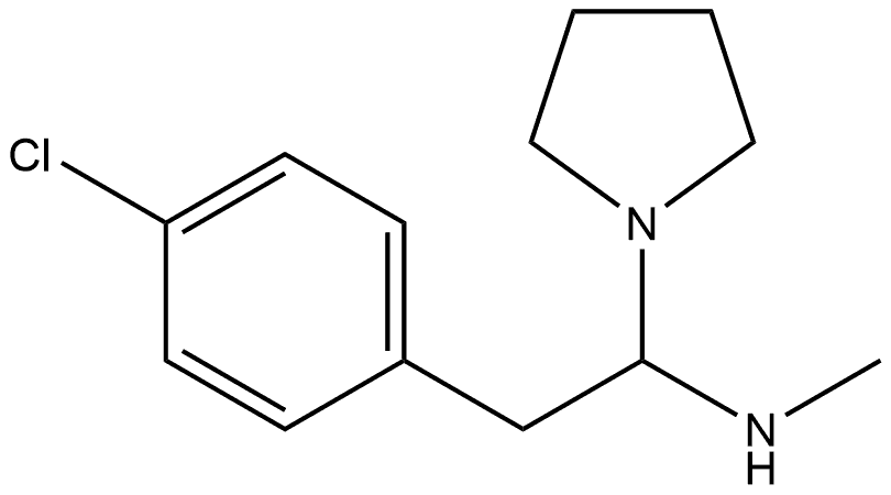 1-Pyrrolidinemethanamine, α-[(4-chlorophenyl)methyl]-N-methyl- Structure