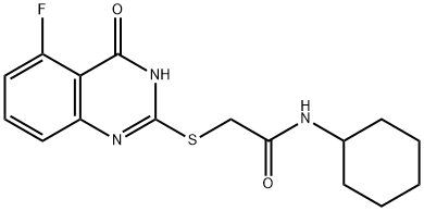 Acetamide, N-cyclohexyl-2-[(5-fluoro-3,4-dihydro-4-oxo-2-quinazolinyl)thio]- Structure