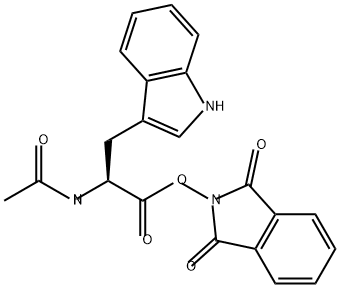 Tryptophan, N-acetyl-, 1,3-dihydro-1,3-dioxo-2H-isoindol-2-yl ester Structure