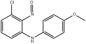 Benzenamine, 3-chloro-N-(4-methoxyphenyl)-2-nitroso- Structure