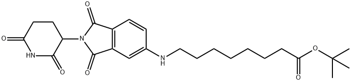 Octanoic acid, 8-[[2-(2,6-dioxo-3-piperidinyl)-2,3-dihydro-1,3-dioxo-1H-isoindol-5-yl]amino]-, 1,1-dimethylethyl ester Structure