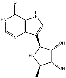 7H-Pyrazolo4,3-dpyrimidin-7-one, 3-(2S,3S,4R,5R)-3,4-dihydroxy-5-methyl-2-pyrrolidinyl-1,4-dihydro- 구조식 이미지