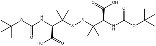 N,N'-bis(tert-butyloxycarbonyl)-L-penicillamine dimer Structure