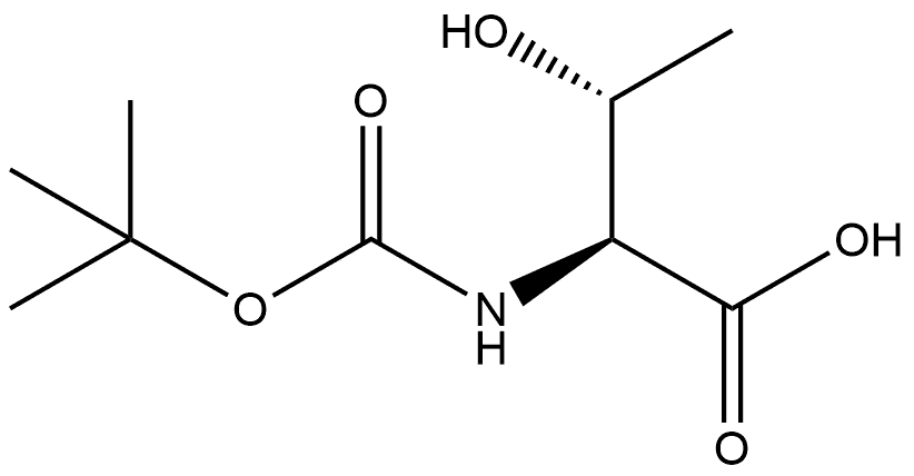 Threonine, N-[(1,1-dimethylethoxy)carbonyl]- Structure